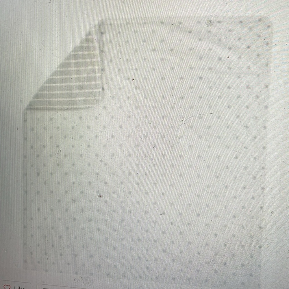 Pottery Barn Kids Dot & Stripe Chamois Baby Blanket Gray